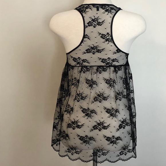 Like-New Black Dotted-Lace Talula/Aritzia Tank Top - Picture 10 of 14
